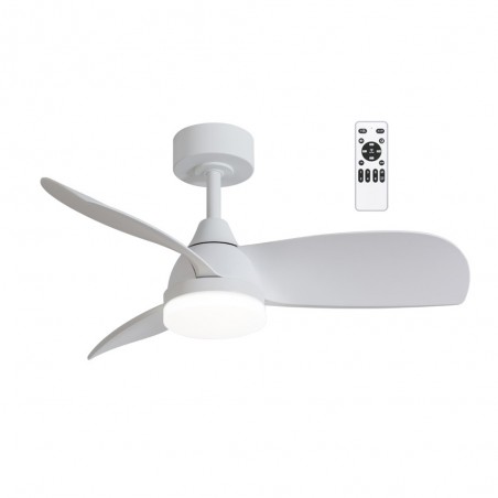 Ventilateur de plafond LED Borse Blanc CCT Dim (18W)