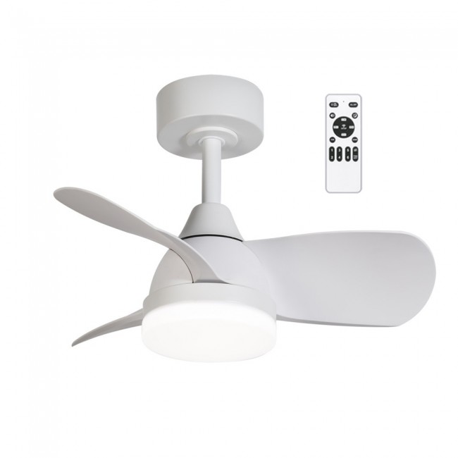 Ventilateur de plafond LED Borse Mini Blanc CCT Dim (18W)
