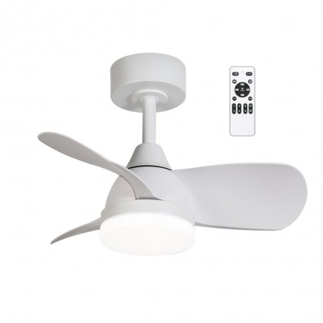 Ventilateur de plafond LED Borse Mini Blanc CCT Dim (18W)