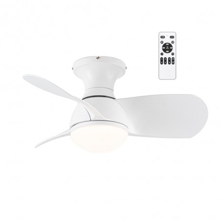Ventilateur de plafond LED Mancado Blanc CCT Dim (20W)