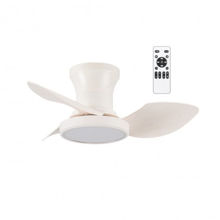 Ventilateur de plafond LED Milfero Blanc CCT Dim (20W)