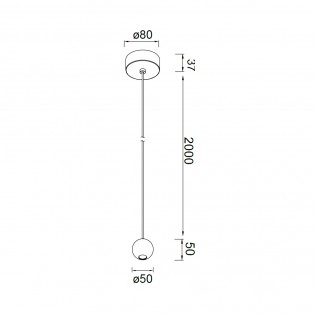 Lámpara de techo LED Gruissan Esfera (5W)