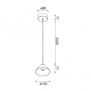 Lámpara de techo LED Gruissan Cono (5W)