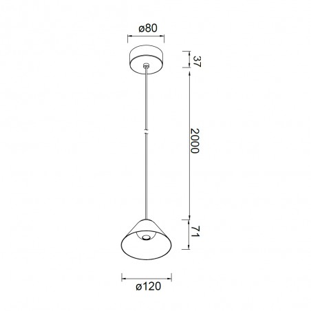 Lámpara de techo LED Gruissan Cono (5W)
