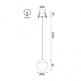 Lámpara de techo empotrable LED Kilda (10W)