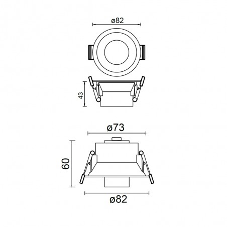 Empotrable de techo LED Trimasi Blanco (7W)