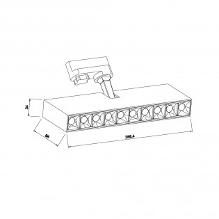 Foco lineal LED para carril trifásico Itaca (30W)