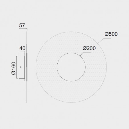 Aplique de pared LED Venus (12W)