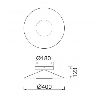 Aplique de pared LED Orion (20W)