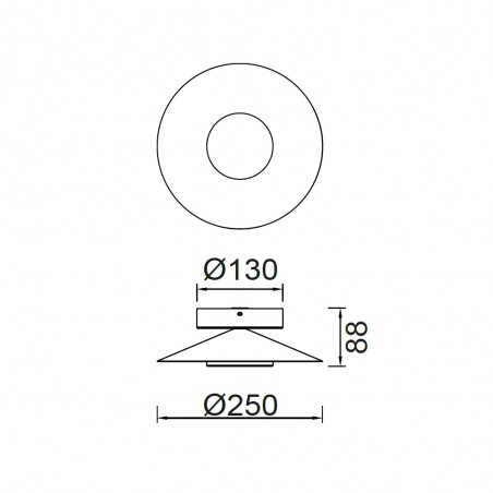 Aplique de pared LED Orion (8W)