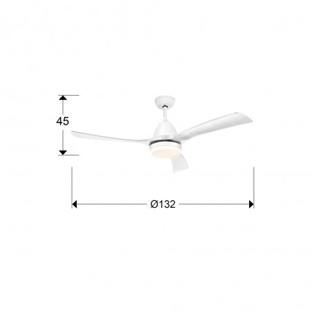 Ventilateur de plafond á LED Aspas CCT Dim (20W)