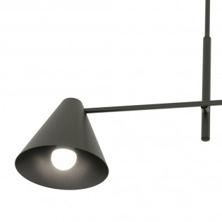 Lámpe de plafond Semra Noir (2 lumieres)
