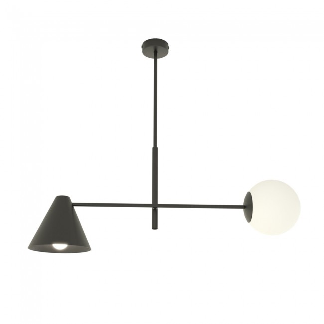Lámpe de plafond Semra Noir (2 lumieres)