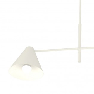 Lámpe de plafond Semra Blanc (2 lumieres)