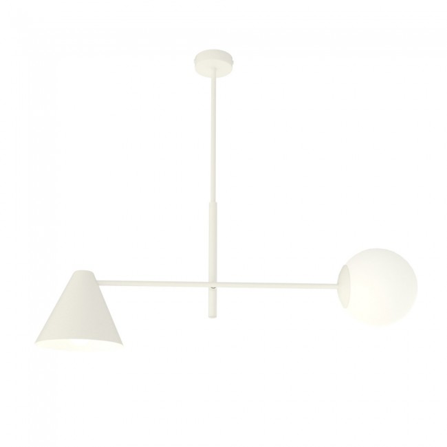 Lámpe de plafond Semra Blanc (2 lumieres)