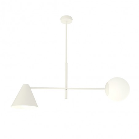 Lámpe de plafond Semra Blanc (2 lumieres)