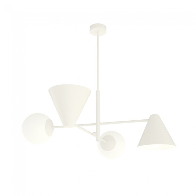 Lámpe de plafond Semra Blanc (4 lumieres)