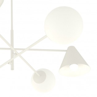 Lámpe de plafond Semra Blanc (6 lumieres)