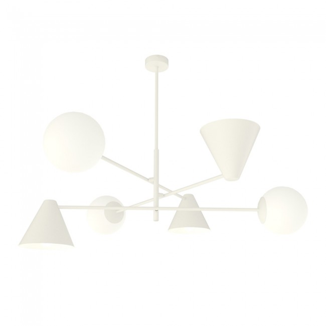 Lámpe de plafond Semra Blanc (6 lumieres)