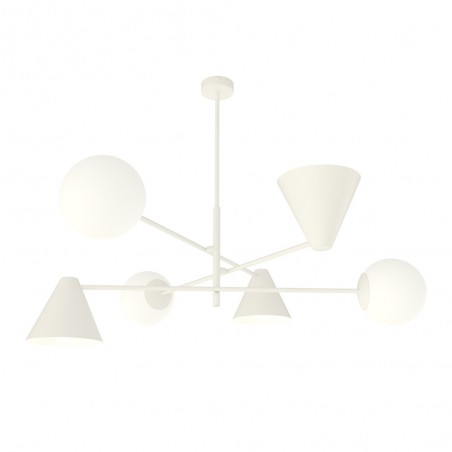Lámpe de plafond Semra Blanc (6 lumieres)