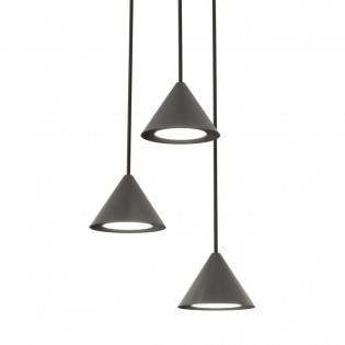 Lámpe a suspension Lout II Noir (3 lumieres)