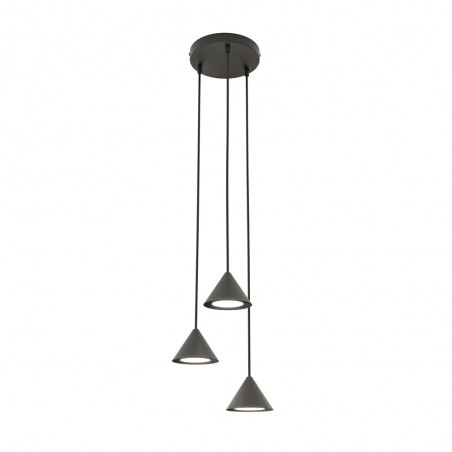 Lámpe a suspension Lout II Noir (3 lumieres)