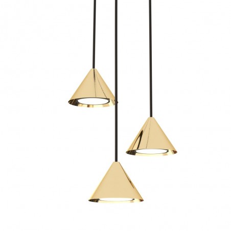 Lámpe a suspension Lout II Or (3 lumieres)