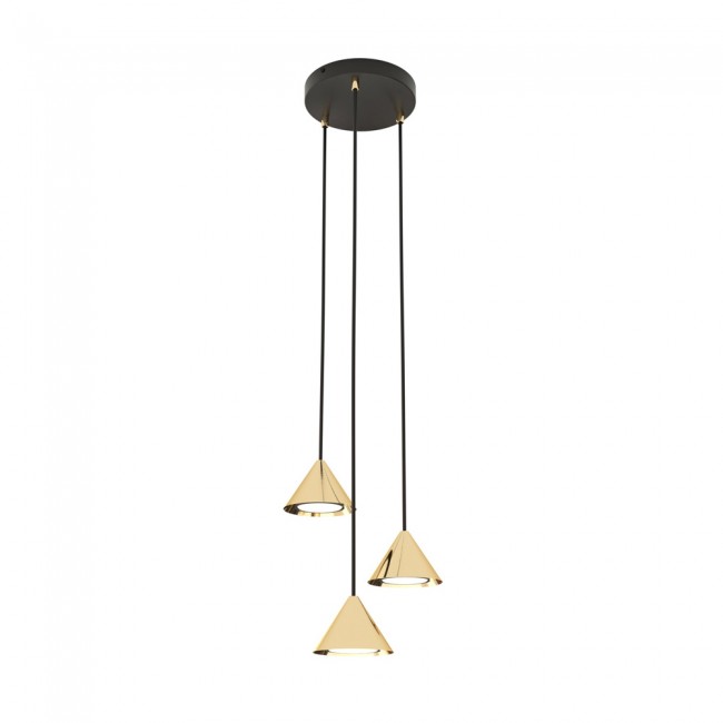 Lámpe a suspension Lout II Or (3 lumieres)