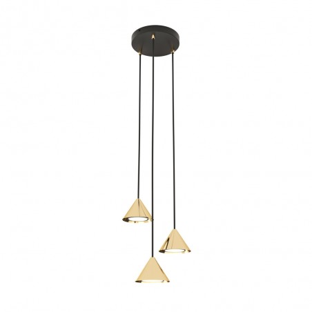 Lámpe a suspension Lout II Or (3 lumieres)