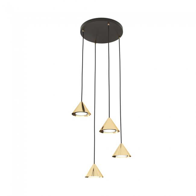 Lámpe a suspension Lout II Or (4 lumieres)