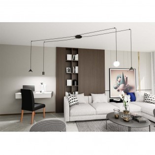Lámpe de plafond Madri Noir (4 lumieres)