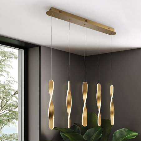 Lampe de plafond LED Twist (5x10W)