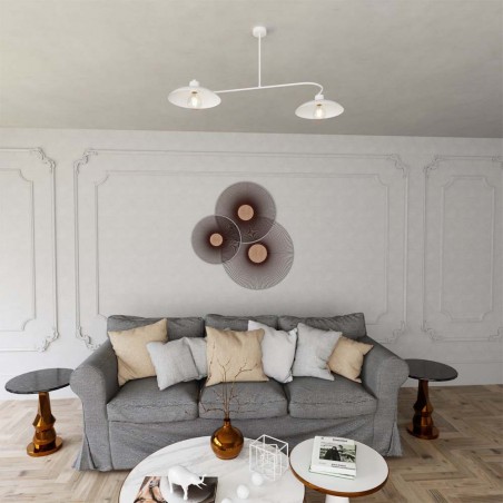 Plafónnier Ribas Blanc (2 lumieres)