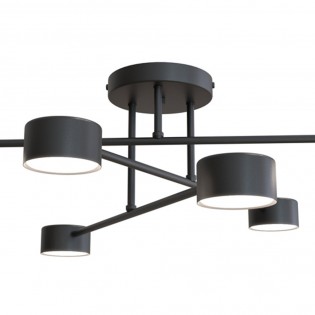Plafónnier Tanfa Noir (6 lumieres)