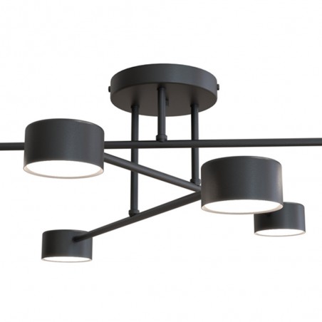 Plafónnier Tanfa Noir (6 lumieres)