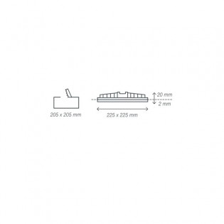 Spot Downlight LED extra-plat 20W (gris)