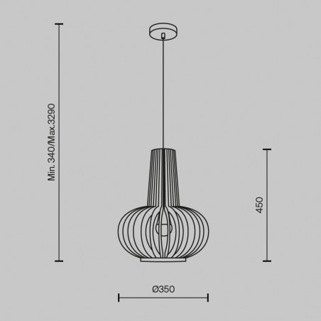 Lampe de plafond Roots III