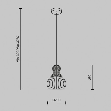 Lampe de plafond Roots II