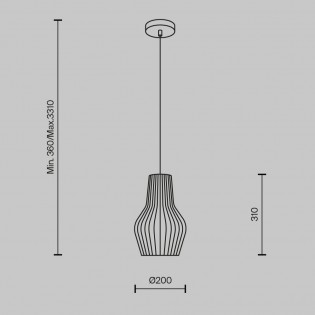 Lampe de plafond Roots