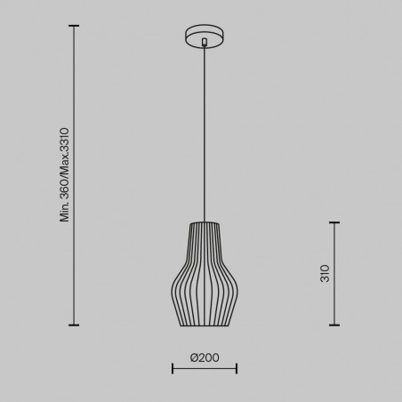 Lampe de plafond Roots