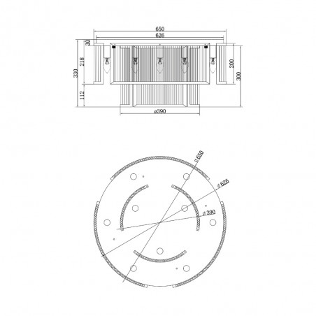 Plafonnier Frame (9 lumieres)