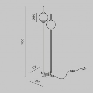 Lampadaire á LED The Sixth Sense (2x6W)