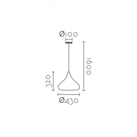 Lámpe a suspension Clavel