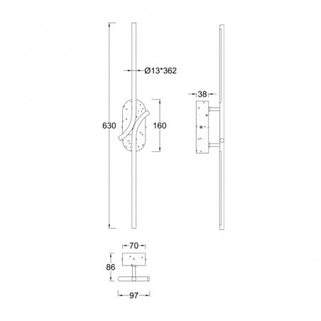 Applique Murale LED Renaissance Marbre (6W)