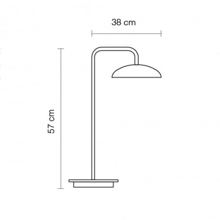 Lampe de table LED Absidiola Plat Bras Court (3.5W)