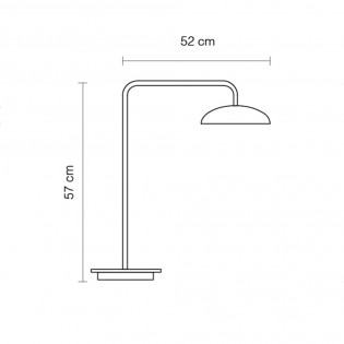 Lampe de table LED Absidiola Plat Bras long (3.5W)