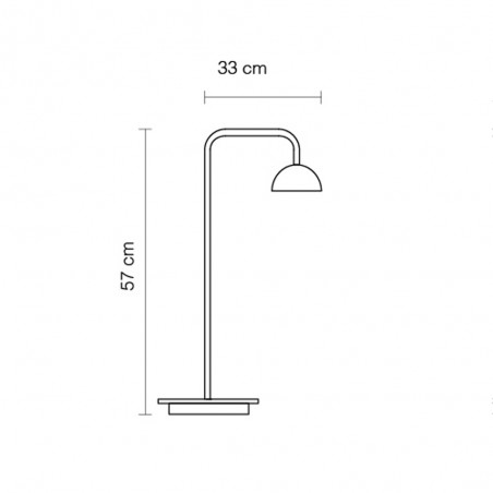 Lampe de table LED Absidiola Mini Albâtre Bras Court (3.5W)