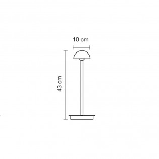 Lampe à poser LED Absidiola Mini L Albâtre (3,5W)