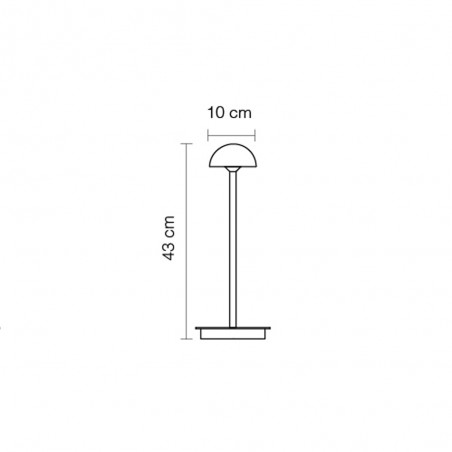 Lampe à poser LED Absidiola Mini L Albâtre (3,5W)