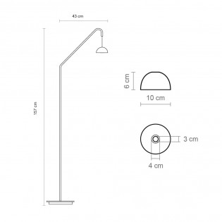 Lampadaire LED Absidiola Mini Arc (3.5W)